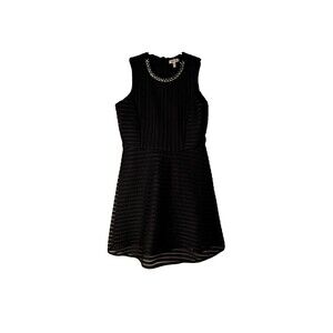 Monteau Special Event Black Jeweled Collar Formal Mini Dress Girls Size 14
